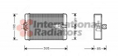 VAN WEZEL 30006250 -  Теплообменник, отопление салона